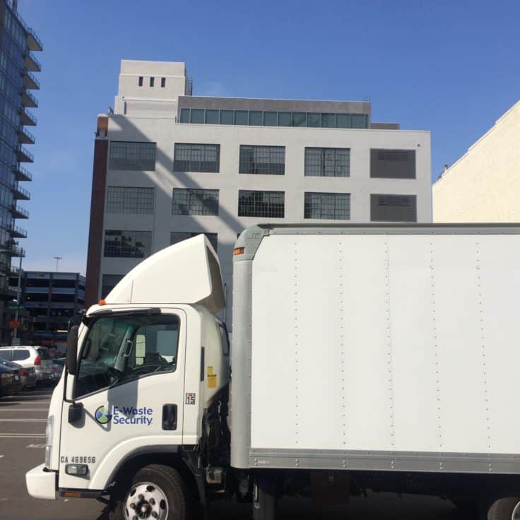 computer recycling truck